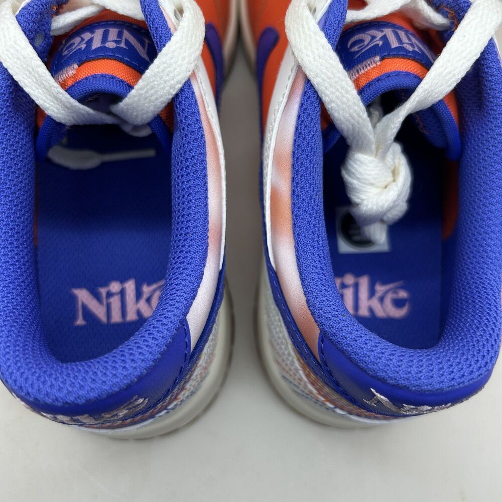 Nike Dunk Low SE Shoes Youth Size 4.5Y Safety Orange Soft Pink Gum GS FN0600-801 - Picture 7 of 9